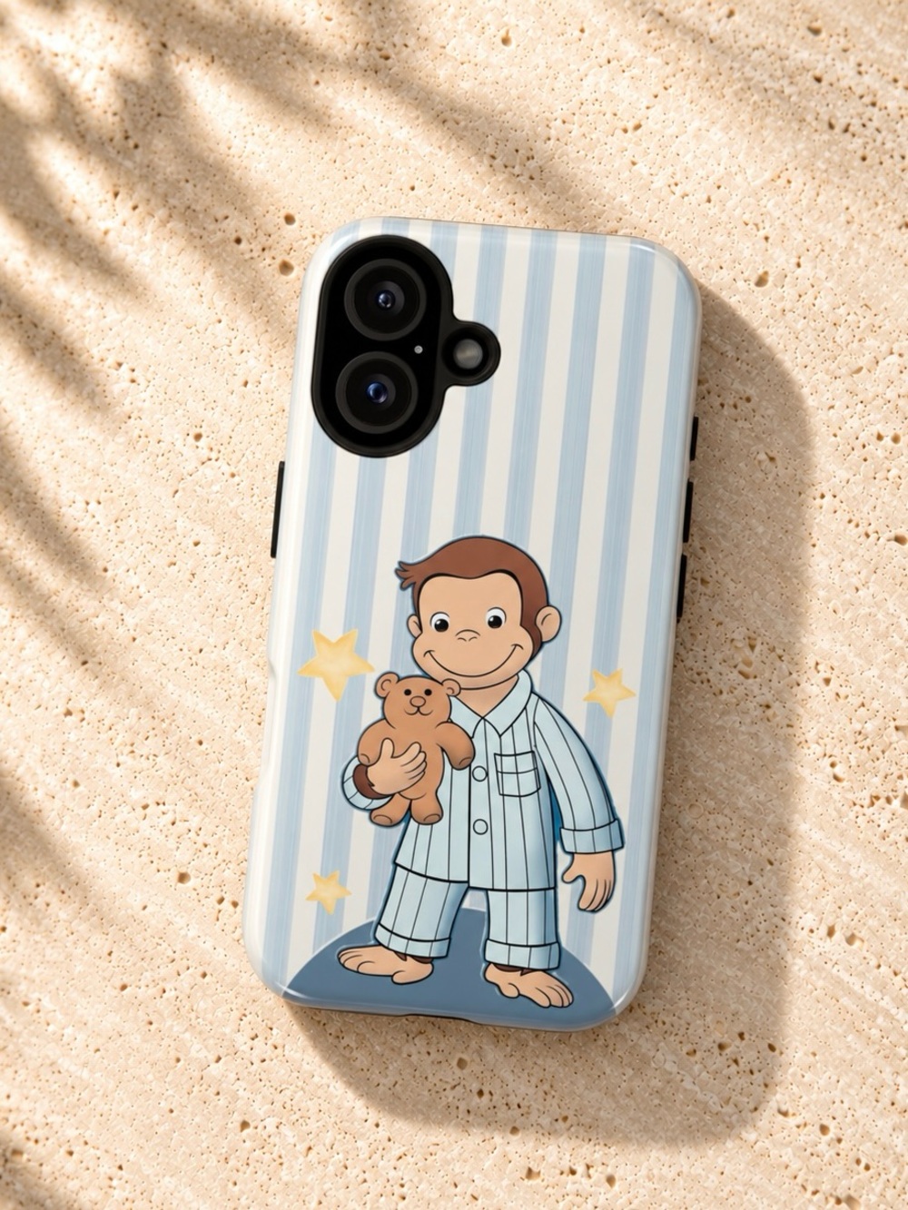 Curious Monkey Pajama iPhone Case